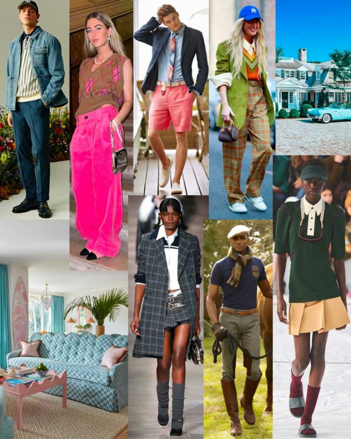 Preppy Aesthetic, Visuals, Colors, Patterns, Materials