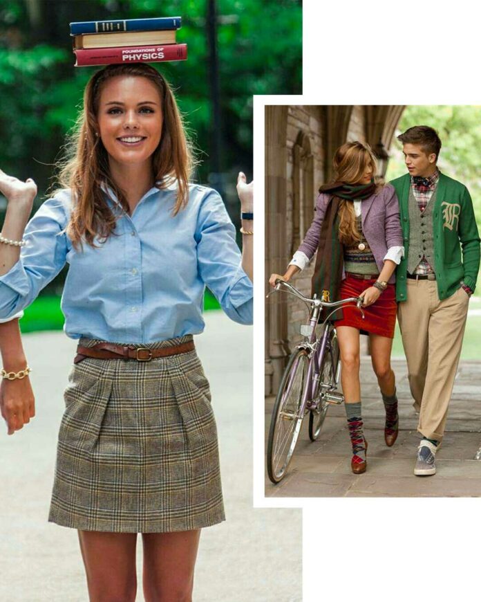 Ivy League's dressing style - a group of eight elite colleges in the northeastern U.S., including Harvard, Yale, and Princeton.