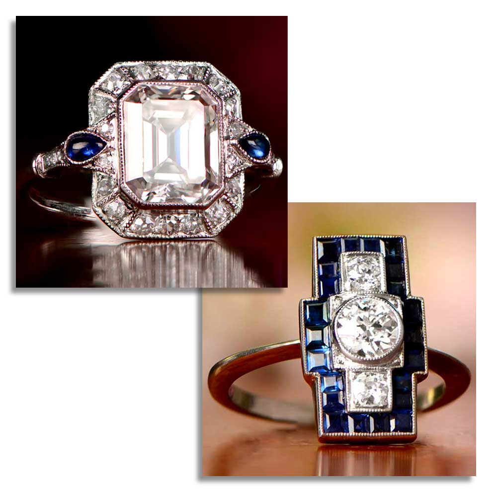 Art Deco Vintage Engagement Rings