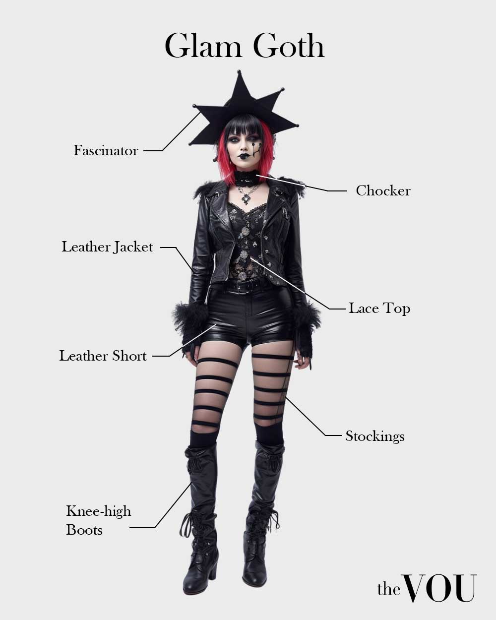 glam goth outfit elements