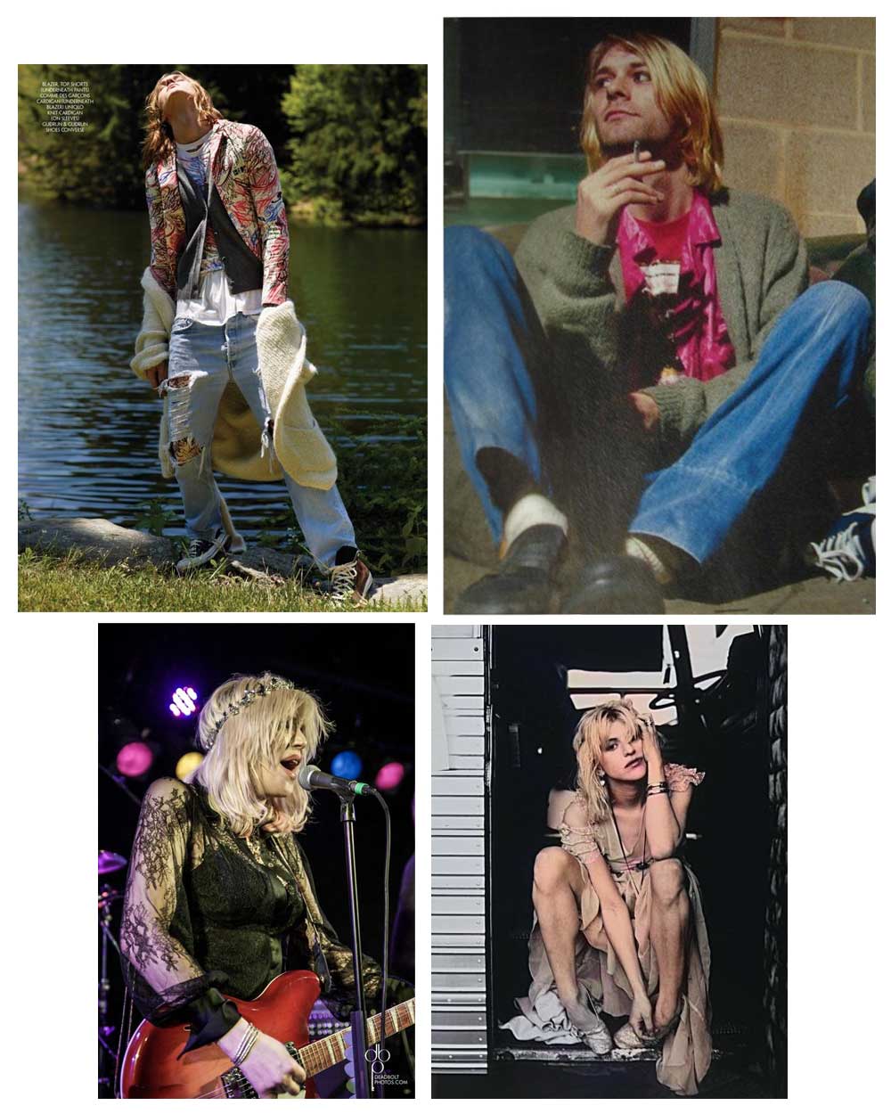 Kurt Cobain and Courtney Love boho fashion