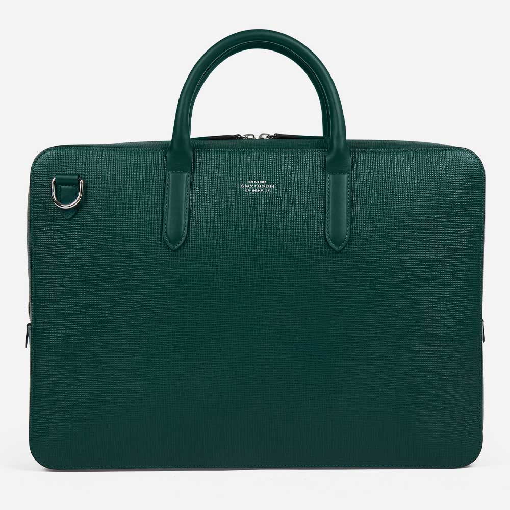 Lightweight Slim Briefcase in Panama by Smythson premium leather briefcase