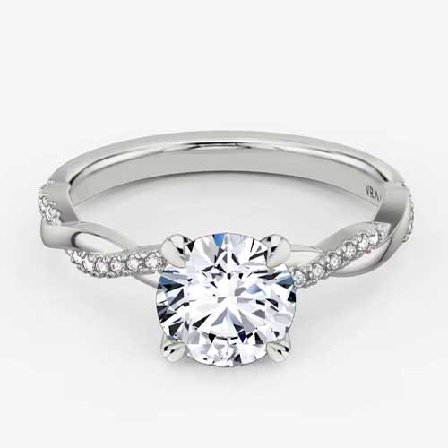 The Twisted Classic Round Brilliant Engagement Ring