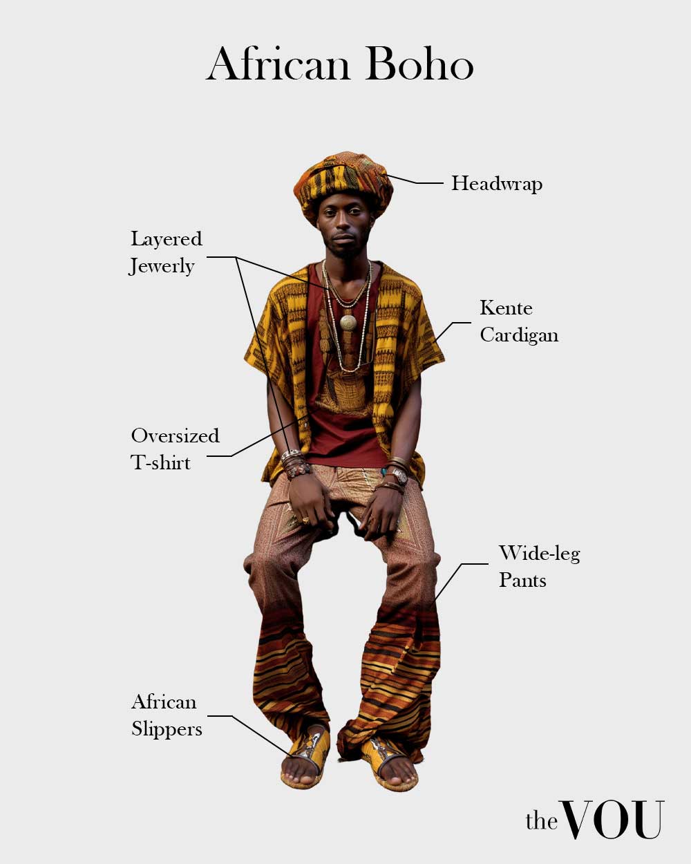 African boho outfits for men