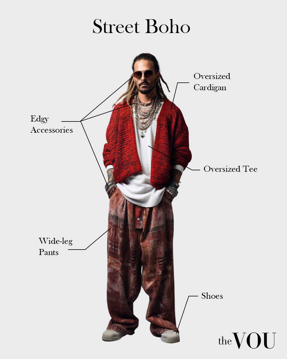 street boho outfit for men