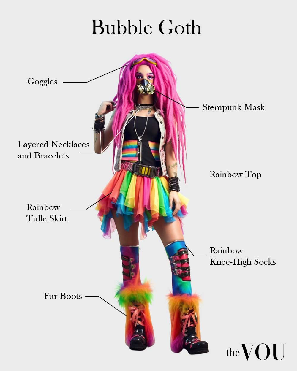 Bubble Goth outfit elements 