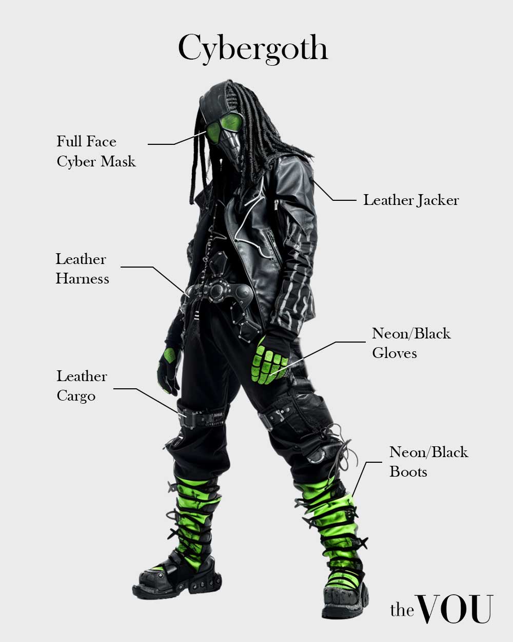 cyber goth outfit elements