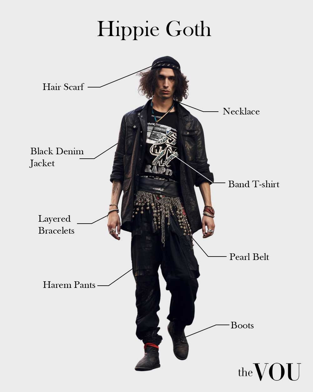 Hippie Goth outfit elements