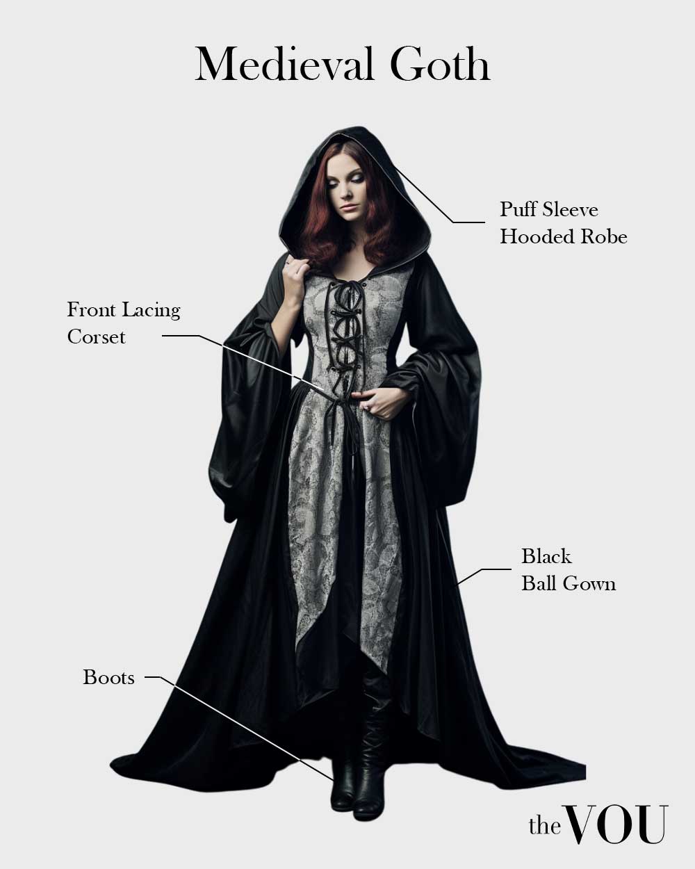 medieval goth outfit elements