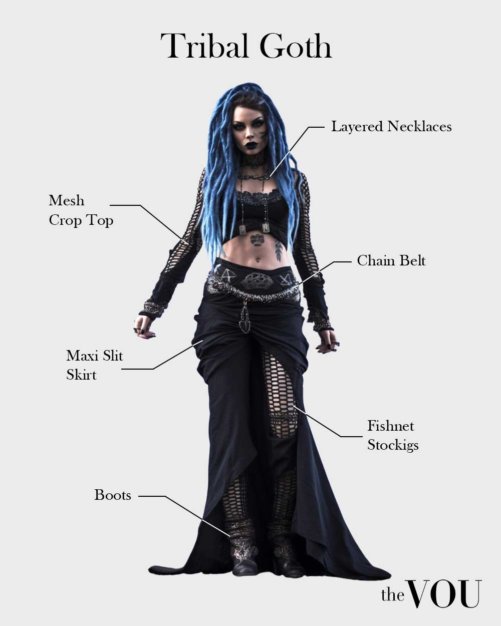 Tribal Goth outfit elements