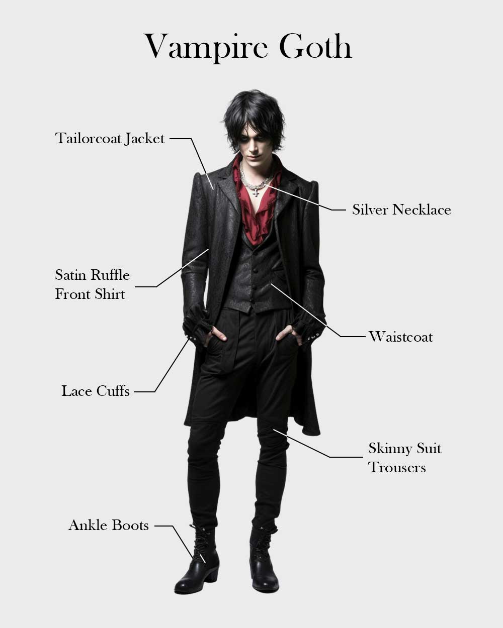 Male Vampire Goth fashion style