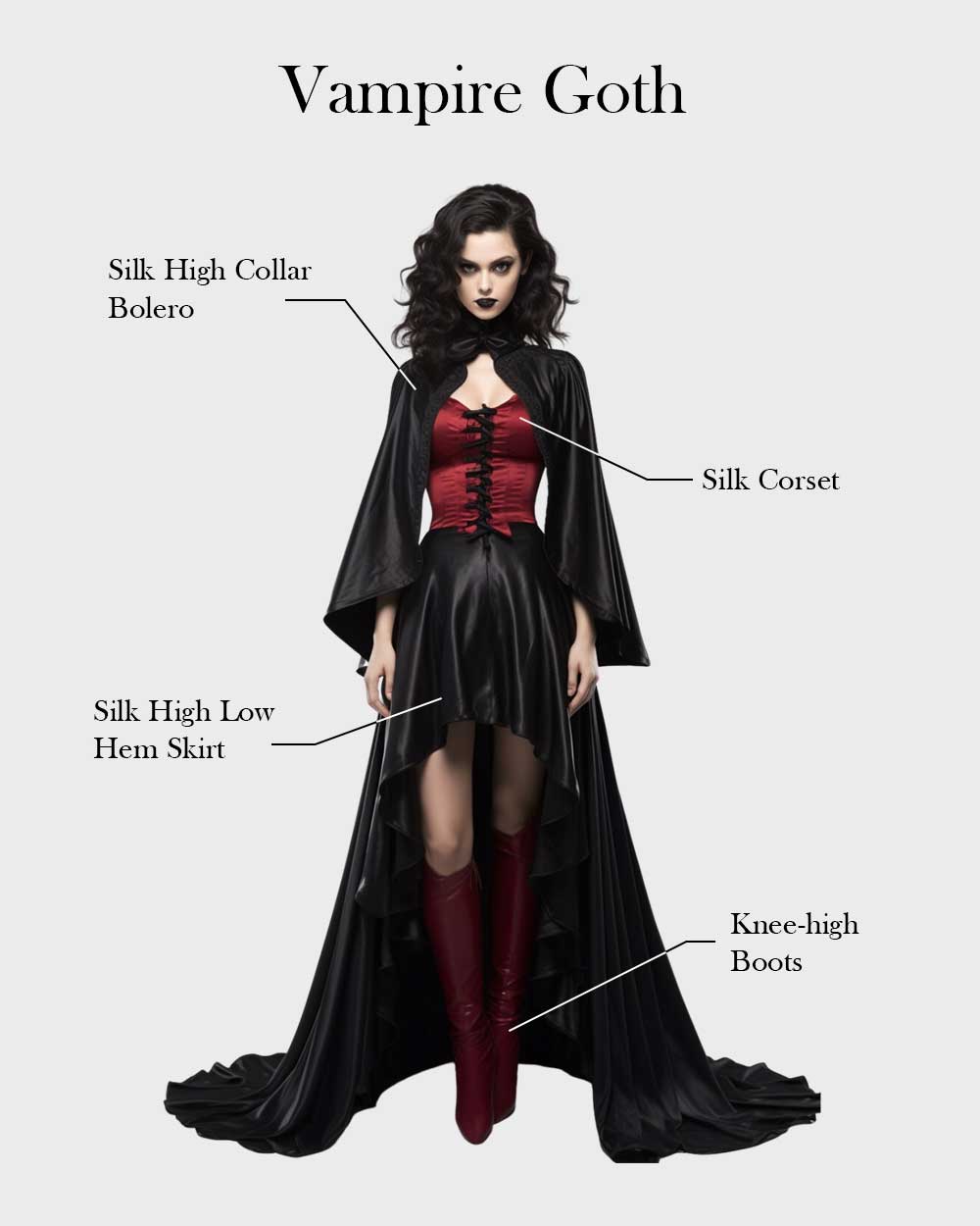 Female Vampire Goth fashion style