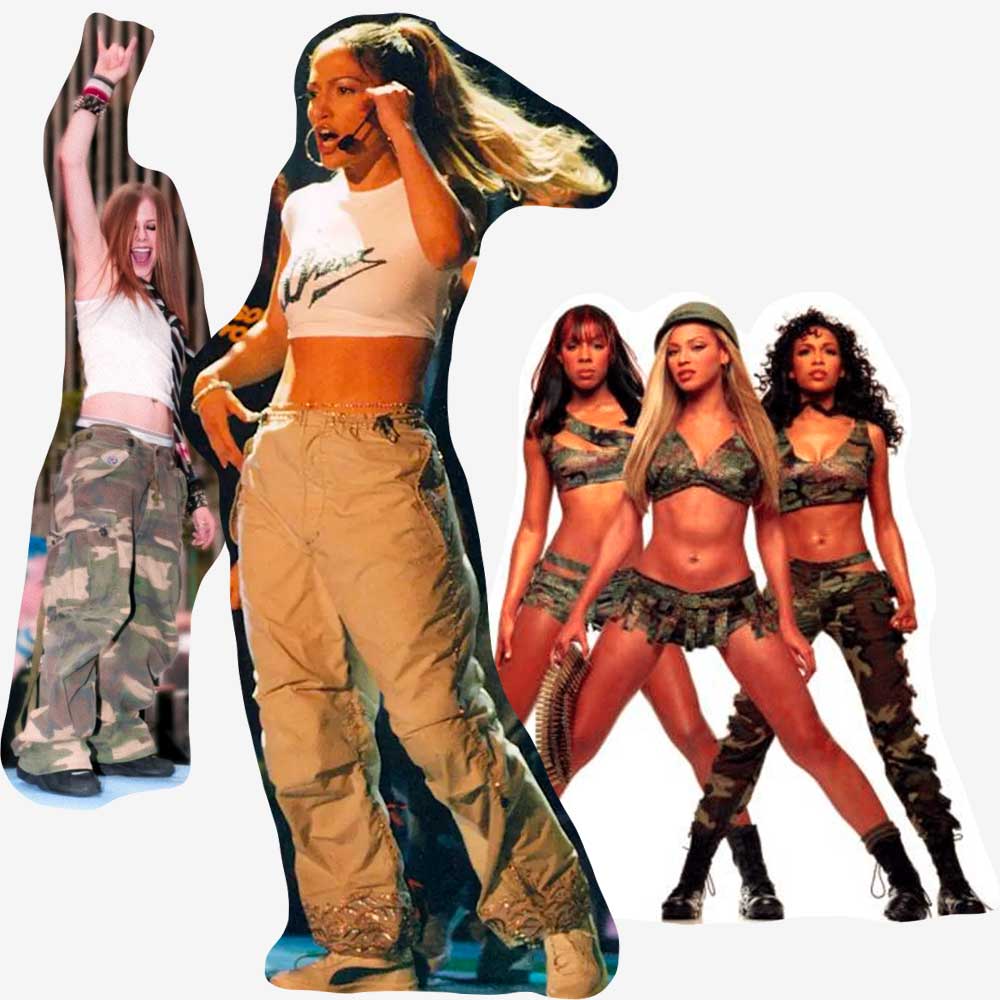 2000s Y2K Fashion Camo and Cargo pants