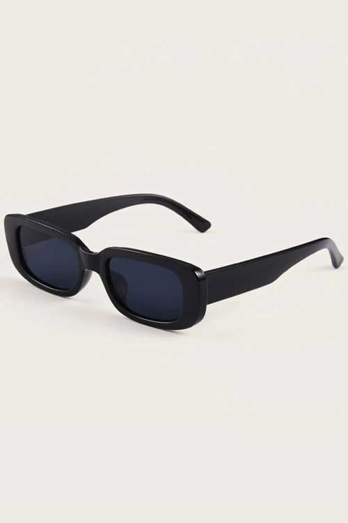 Acrylic Irregular Frame Black Sunglasses For Outdoor