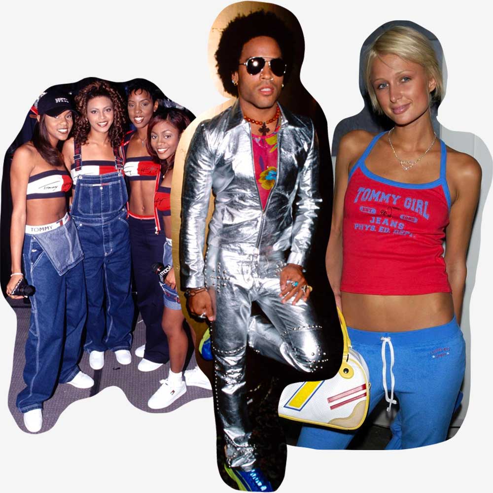 TOMMY HILFIGER Y2K fashion Paris Hilton, Destiny's Child, Lenny Kravitz