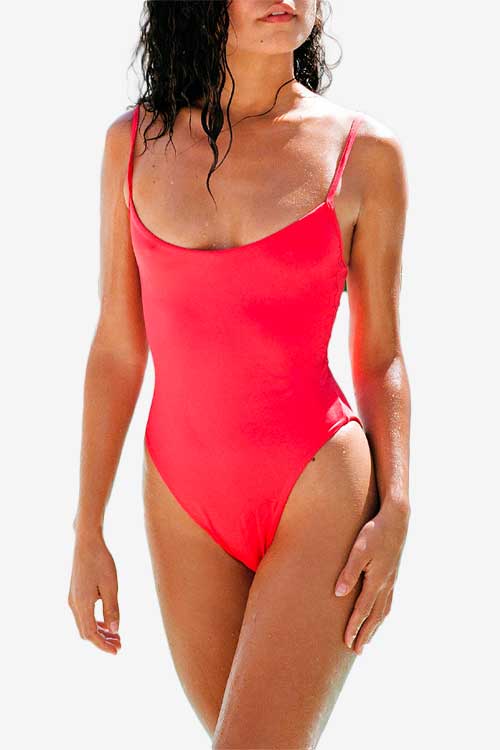 Toast Solid High Cut One-Piece Swimsuit