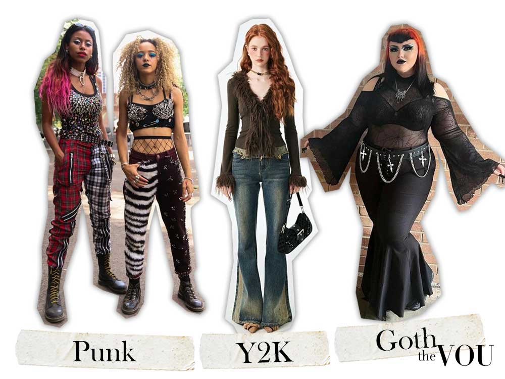 modern fashion - punk, goth, Y2K