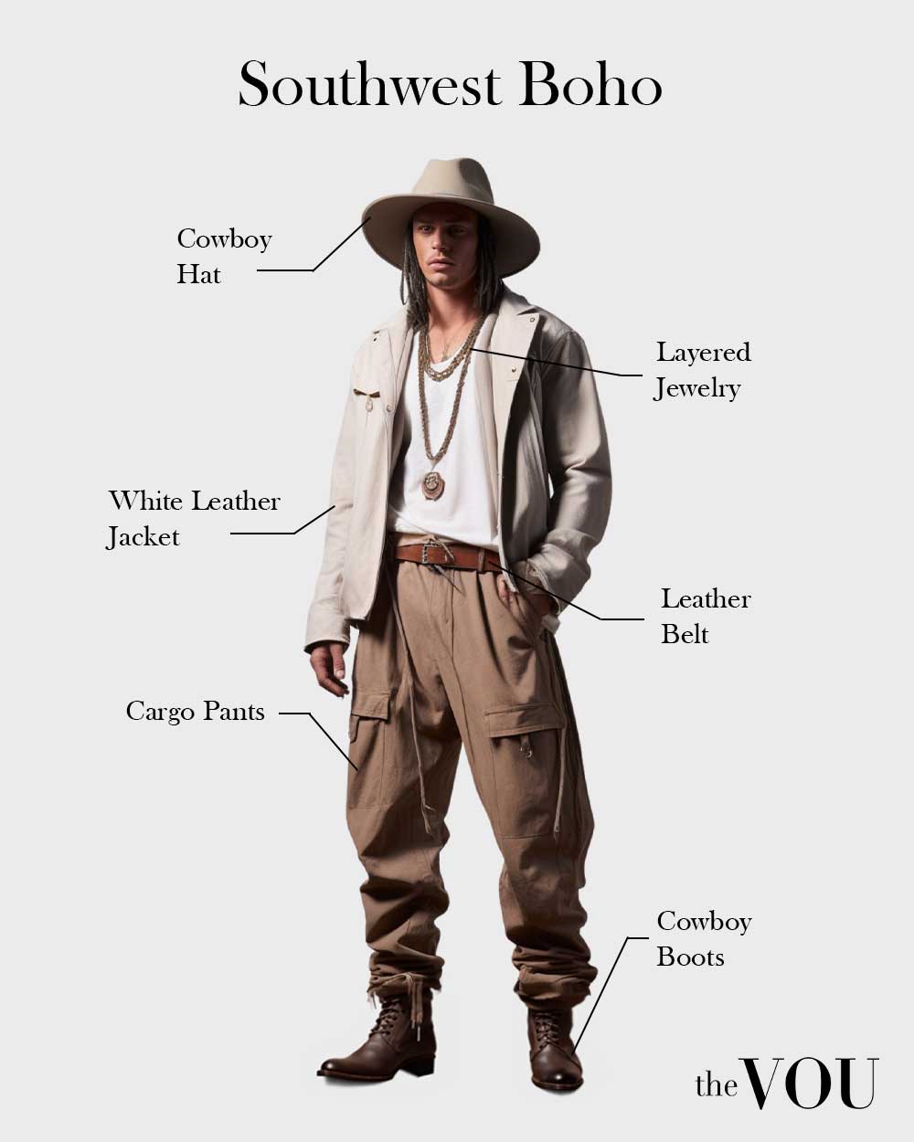 southwest boho outfit for men