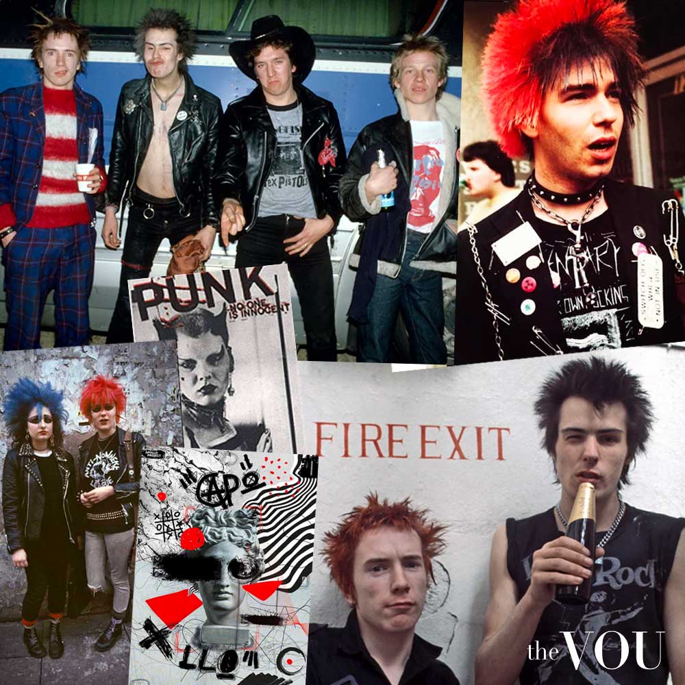 Black, Grey, Red, and Blue Punk Aesthetic