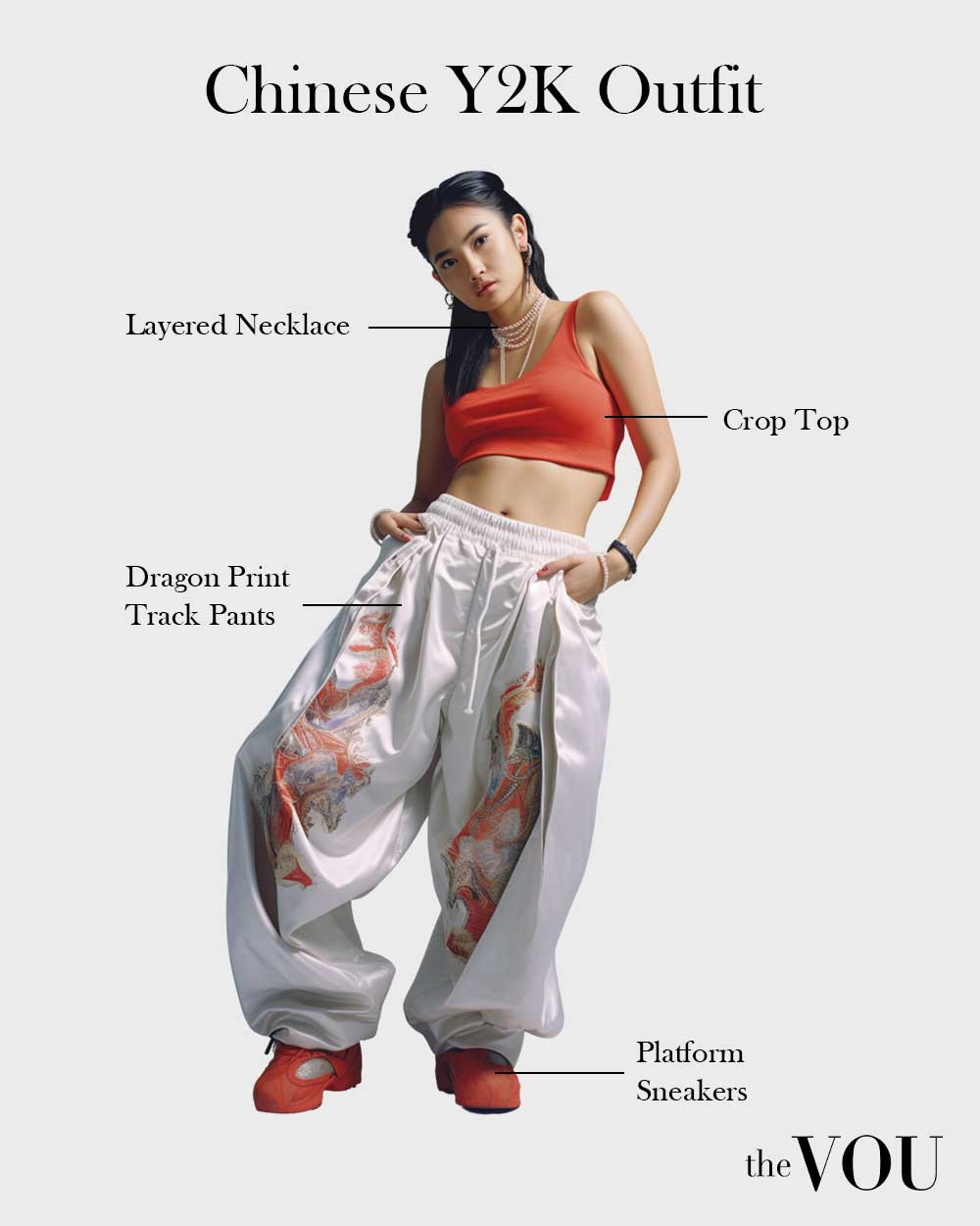 Chinese Y2K style outfit