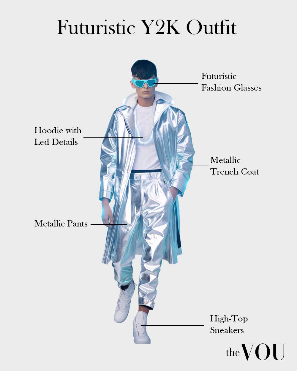 Futuristic Y2K Style outfit for men