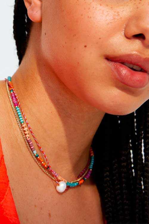 Oliver Bonas Layered Beads Neklace