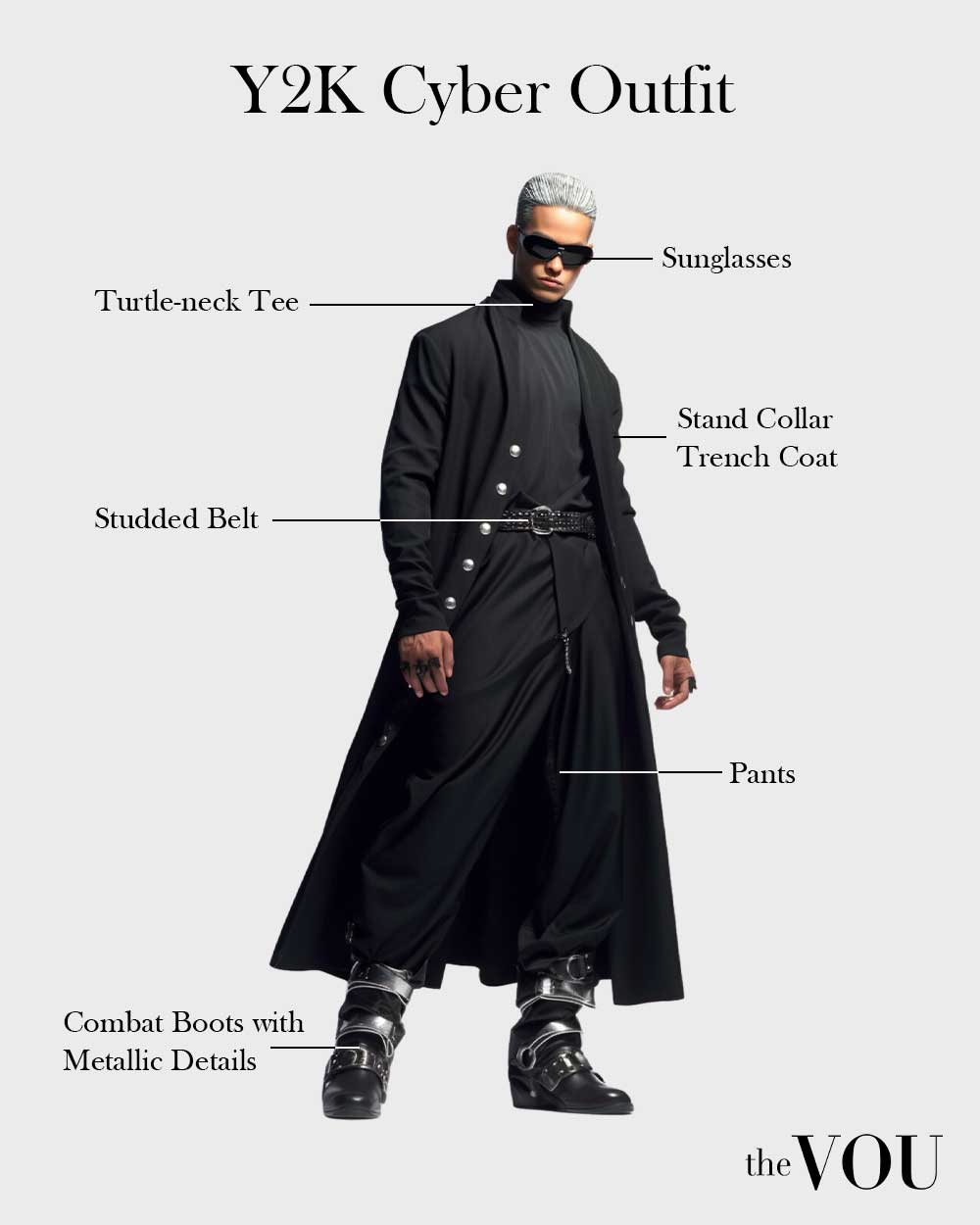 Y2K Cyber Style outfit for men