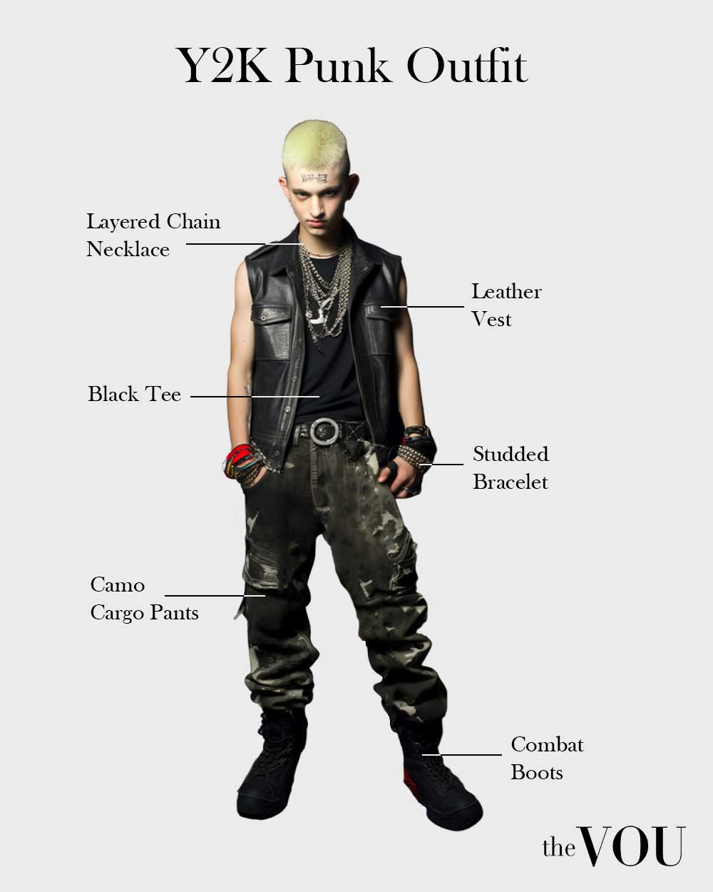 Y2K Punk outfit for men