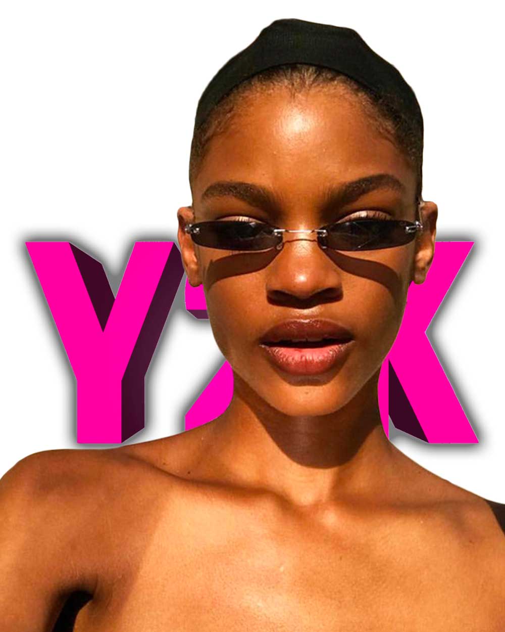 Y2K Tiny Rimless Sunglasses