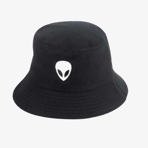 alien print bucket hat