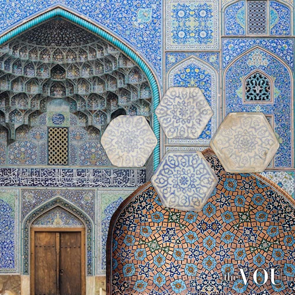 hexagonal tiles in Islamic architecture
