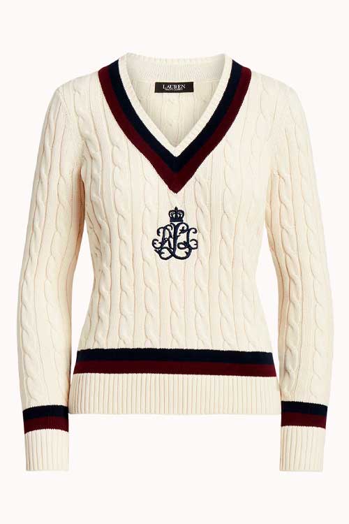 Ralph Lauren Cable-knit V-neck Sweater