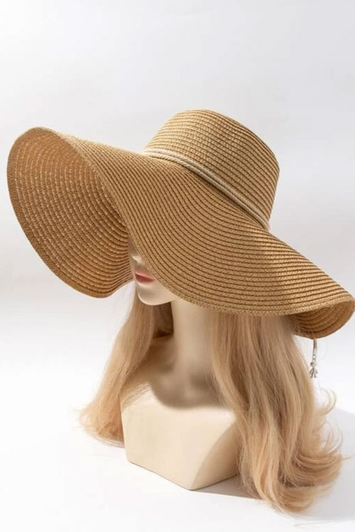 Wide Brim Straw beach floppy Hat