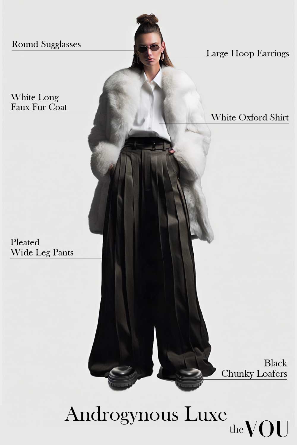 Androgynous Luxe fashion style outfit