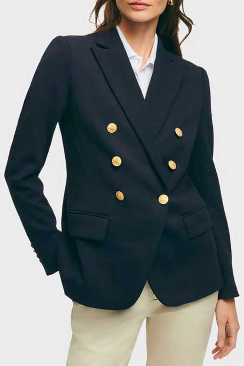 Brookes Brothers Double Breasted Navy Blazer