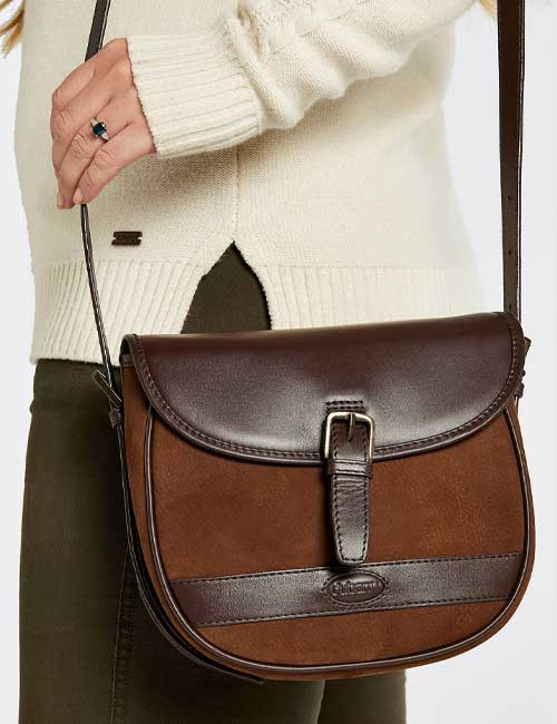 Clara Leather Saddle bag - Walnut