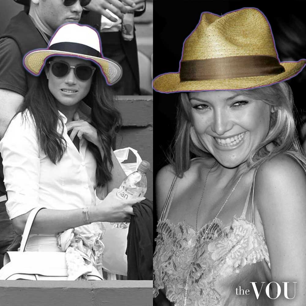 Kate Hudson and Kate in straw hat