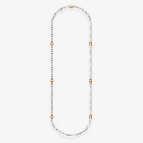 Mikimoto Pearl and Gold Necklaces