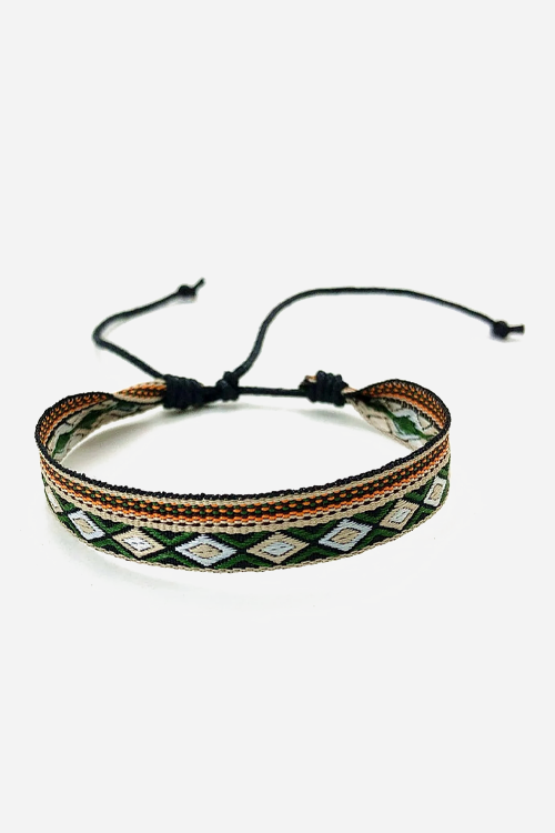 New Arrival Bohemian Style Braided Bracelet, Vintage Ethnic Printed Fabric String Bracelet 