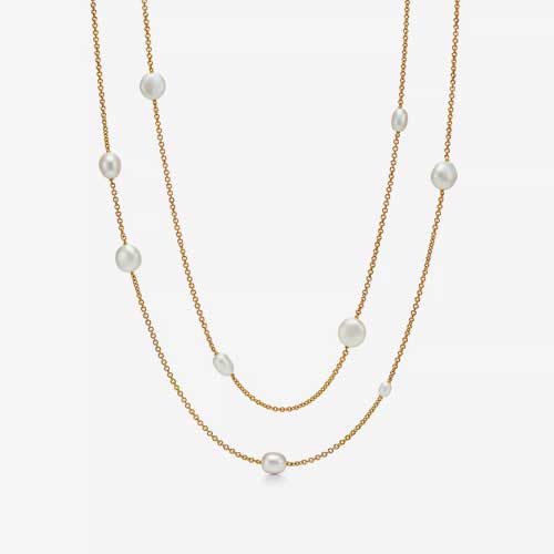 Tiffany Pearl and Gold Necklaces