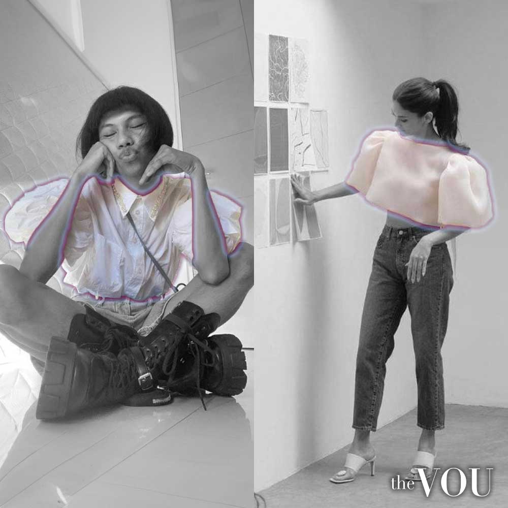 Vania Romoff and Mimiyuuuh in puff sleeve blouse
