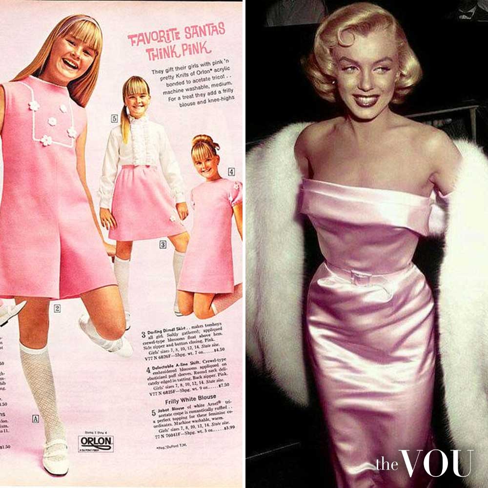 1950s Hollywood glamour and 1960s Mod fashion
