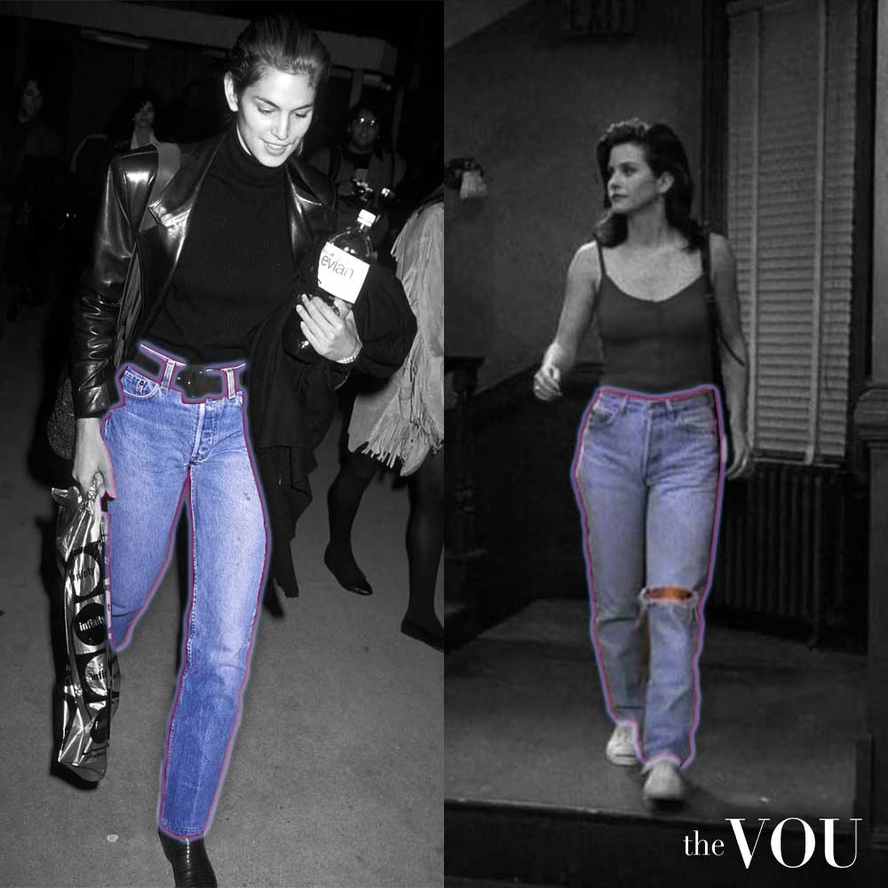 Cindy Crawford and Courtney Cox in Levi's jeans