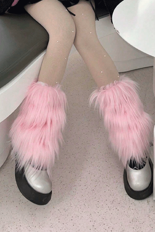 Fluffy Knee-Length Warm Pants For Women, Suitable For Winter Parties
