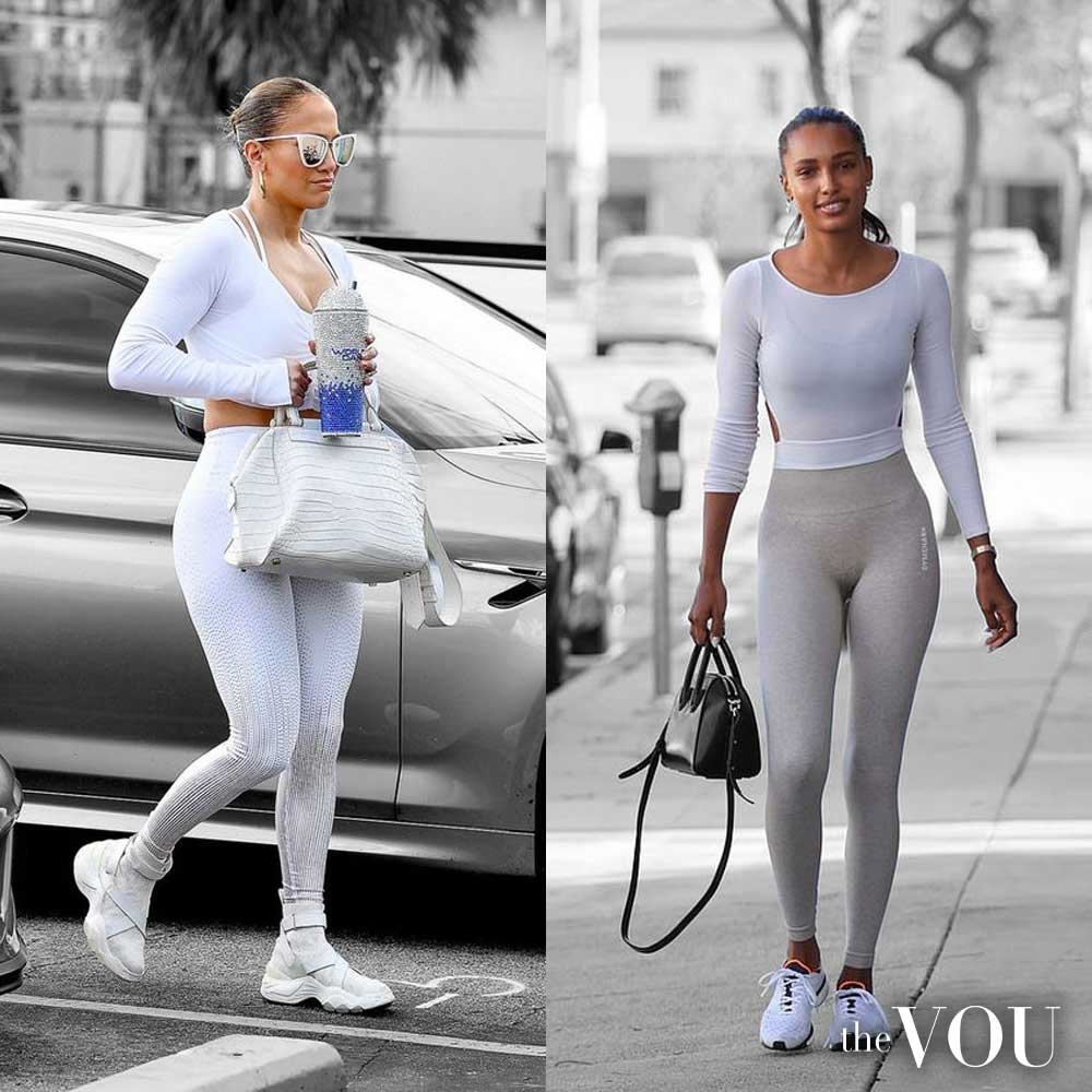 Jennifer Lopez and Jasmine Tookes's Sporty Clean Girl Style