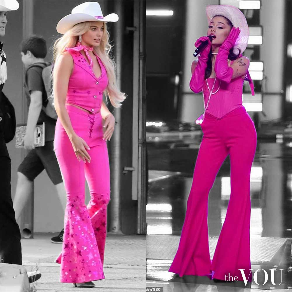 Margot Robbie and Ariana Grande's Cowboy Barbie Outfit