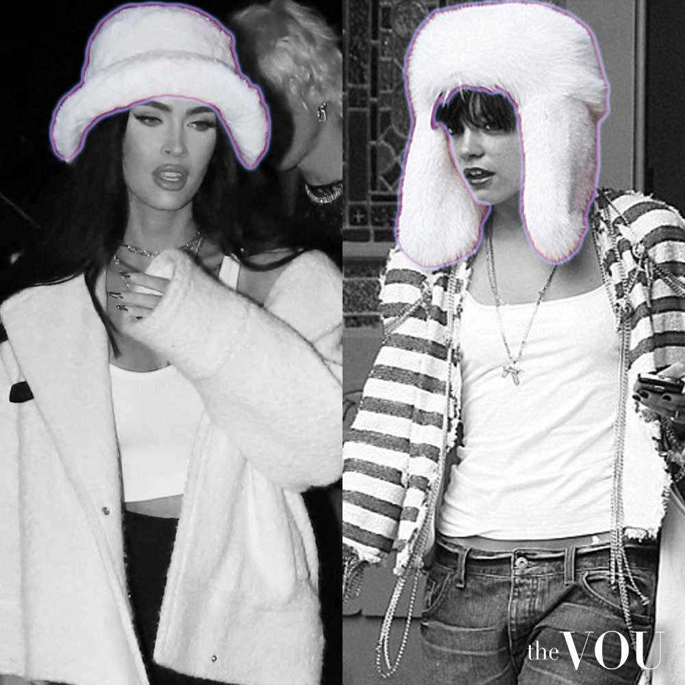Megan Fox and Lily Allen Furry Hat