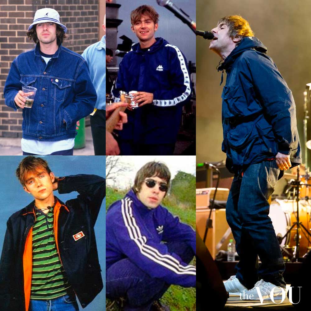 Oasis and Blur Britpop fashion style