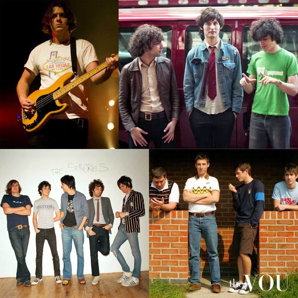 The Strokes and Arctic Monkeys 2000s Indie Rock fashion