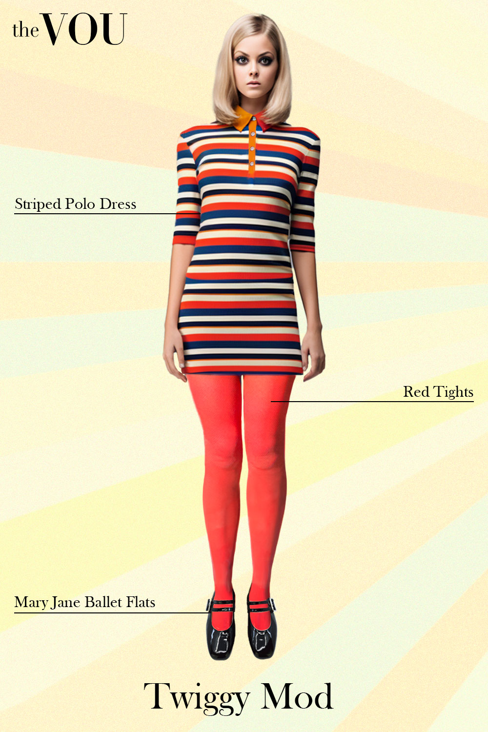 Twiggy Mod style outfit